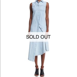 Acne Asymmetric Sleeveless Denim Dress